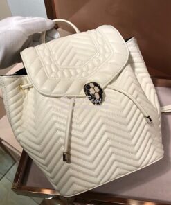 Replica Bvlgari Serpenti Forever Backpack 286538 White 2