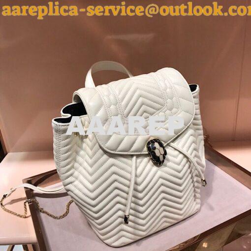 Replica Bvlgari Serpenti Forever Backpack 286538 White 3