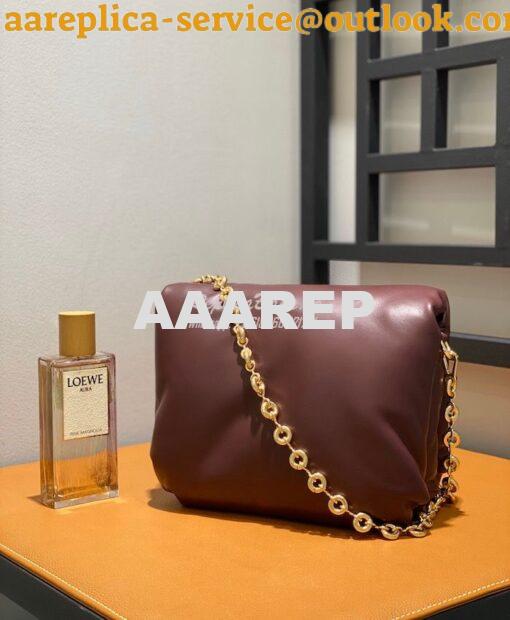 Replica Loewe Puffer Goya bag in shiny nappa lambskin AP40P41 Burgundy 9