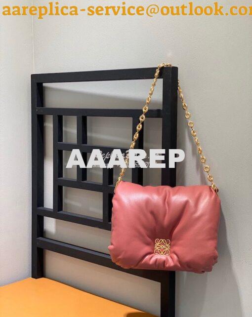 Replica Loewe Puffer Goya bag in shiny nappa lambskin AP40P41 Plumrose 2