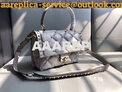 Replica Valentino Candystud Top Handle Bag Grey 2