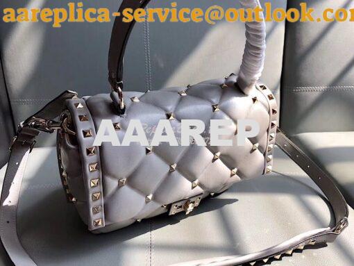 Replica Valentino Candystud Top Handle Bag Grey 3