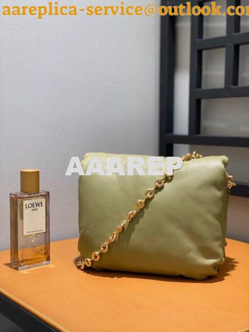 Replica Loewe Puffer Goya bag in shiny nappa lambskin AP40P41 Clay Gre 9