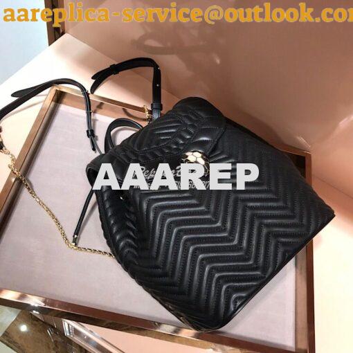 Replica Bvlgari Serpenti Forever Backpack 286538 Black 2