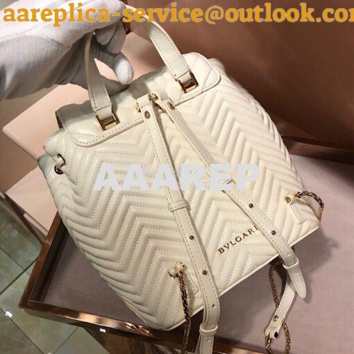 Replica Bvlgari Serpenti Forever Backpack 286538 White 8