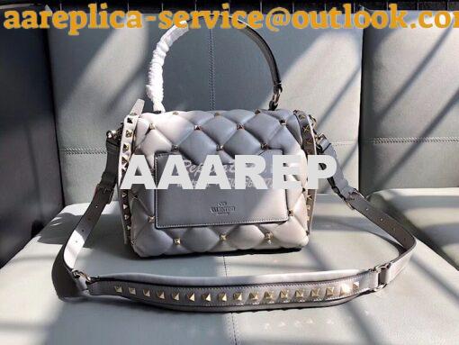 Replica Valentino Candystud Top Handle Bag Grey 6