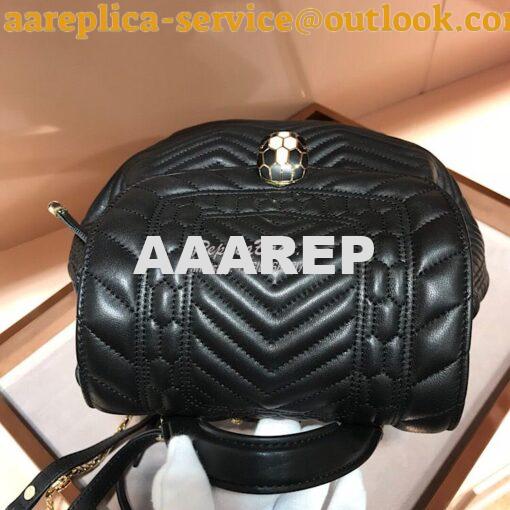 Replica Bvlgari Serpenti Forever Backpack 286538 Black 6