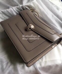 Replica Bvlgari Serpenti Forever Flap Cover Bag Grey 286515 2