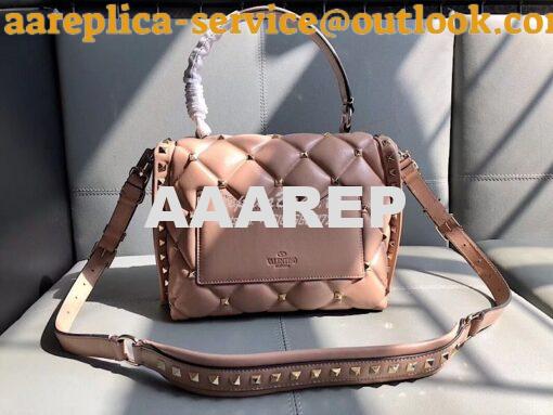 Replica Valentino Candystud Top Handle Bag Beige 7