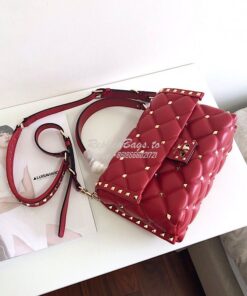 Replica Valentino Candystud Top Handle Bag Red 2