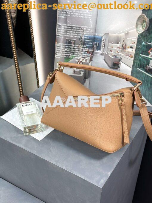 Replica Loewe Small Puzzle Bag In Soft Grained Calfskin A510P60 Toffee 4