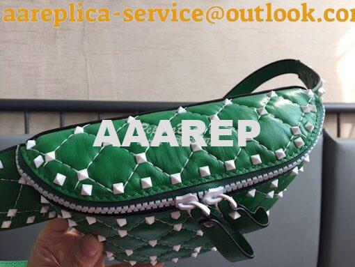 Replica Valentino Free Rockstud Spike Belt Bag Green 2