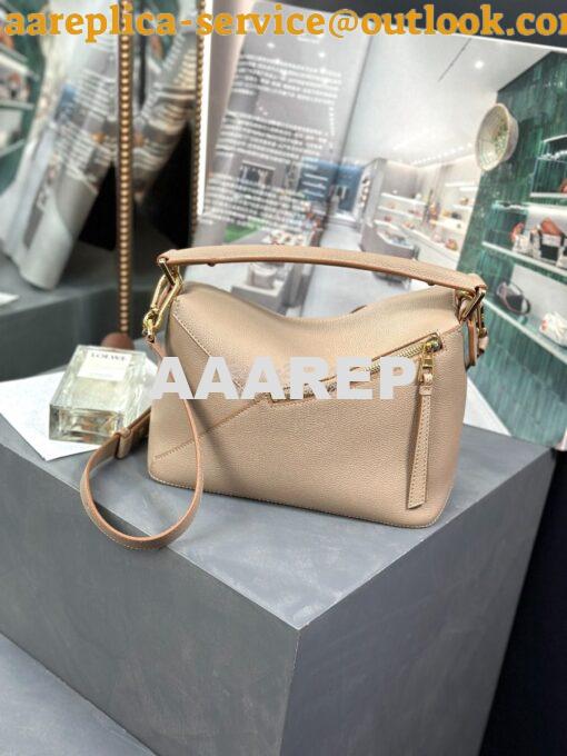 Replica Loewe Small Puzzle Bag In Soft Grained Calfskin A510P60 Sand 2