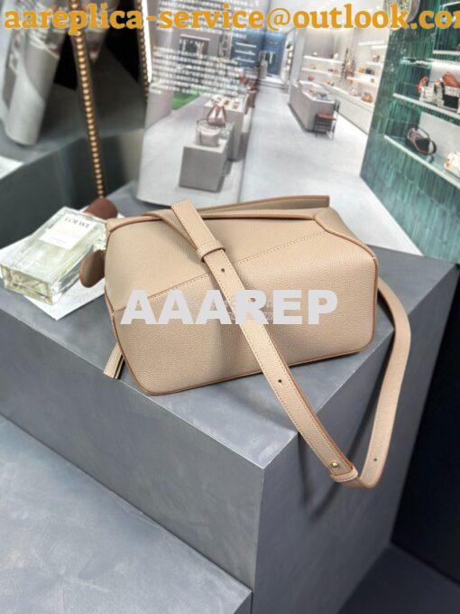 Replica Loewe Small Puzzle Bag In Soft Grained Calfskin A510P60 Sand 3