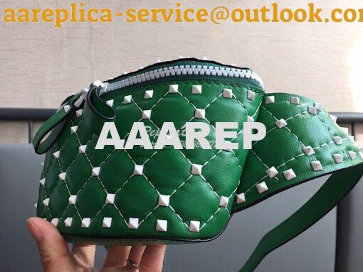 Replica Valentino Free Rockstud Spike Belt Bag Green 4