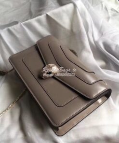 Replica Bvlgari Serpenti Forever Flap Cover Bag Grey 286516 2