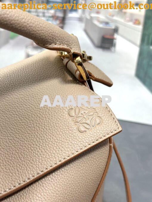 Replica Loewe Small Puzzle Bag In Soft Grained Calfskin A510P60 Sand 4