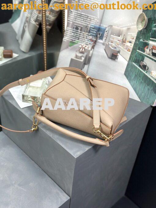 Replica Loewe Small Puzzle Bag In Soft Grained Calfskin A510P60 Sand 5