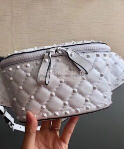 Replica Valentino Free Rockstud Spike Belt Bag White