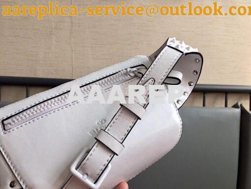 Replica Valentino Free Rockstud Spike Belt Bag White 4