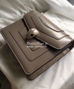 Replica Bvlgari Serpenti Forever Flap Cover Bag Grey 286513 2