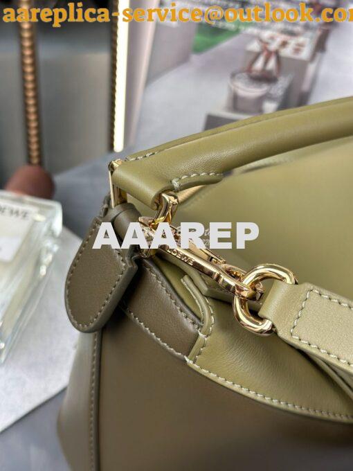 Replica Loewe Small Puzzle Bag In Classic Calfskin A510P60 Olive Green 6