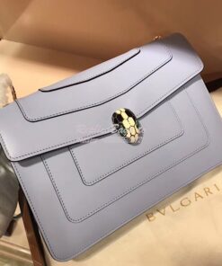 Replica Bvlgari Serpenti Forever Flap Cover Bag 284954 Baby Blue