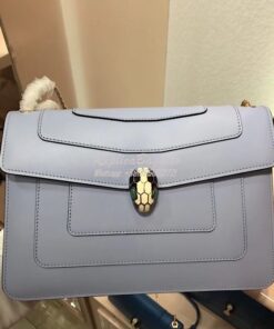 Replica Bvlgari Serpenti Forever Flap Cover Bag 284954 Baby Blue 2