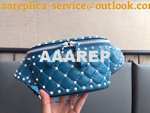 Replica Valentino Free Rockstud Spike Belt Bag Azure