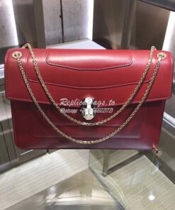 Replica Bvlgari Serpenti Forever Flap Cover Bag 284954 Claret Red