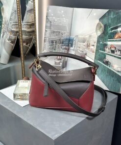 Replica Loewe Small Puzzle Bag In Classic Calfskin A510P60 Chocolate/B