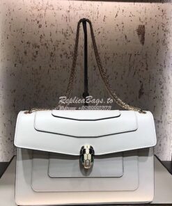 Replica Bvlgari Serpenti Forever Flap Cover Bag 284954 White