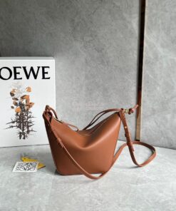 Replica Loewe Mini Hammock Hobo bag in classic calfskin A538G13 Tan