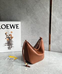 Replica Loewe Mini Hammock Hobo bag in classic calfskin A538G13 Tan 2