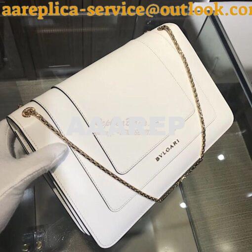 Replica Bvlgari Serpenti Forever Flap Cover Bag 284954 White 6