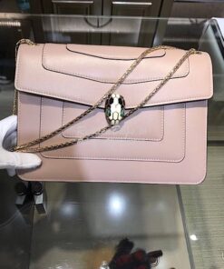 Replica Bvlgari Serpenti Forever Flap Cover Bag 284954 Rose Poudre