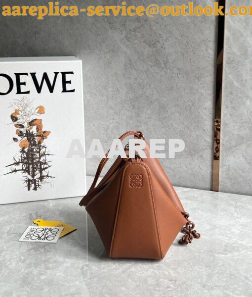 Replica Loewe Mini Hammock Hobo bag in classic calfskin A538G13 Tan 3