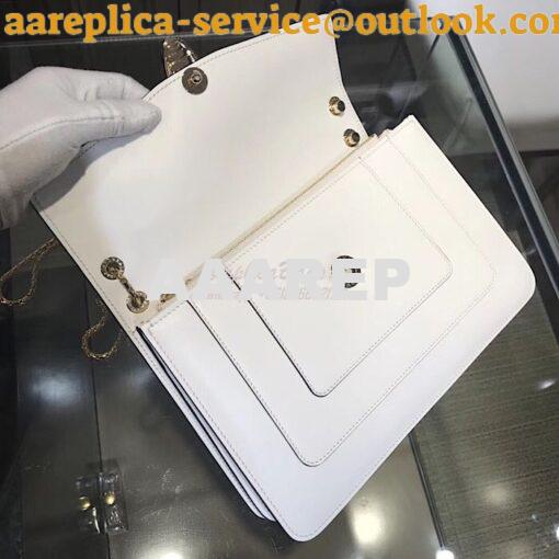 Replica Bvlgari Serpenti Forever Flap Cover Bag 284954 White 10