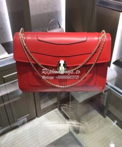 Replica Bvlgari Serpenti Forever Flap Cover Bag 284954 Red