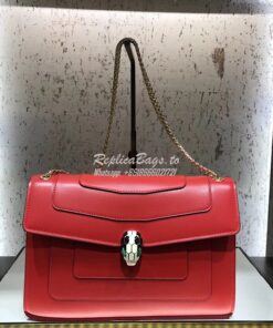 Replica Bvlgari Serpenti Forever Flap Cover Bag 284954 Red 2