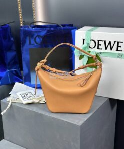 Replica Loewe Mini Hammock Hobo bag in classic calfskin A538G13 Warm D