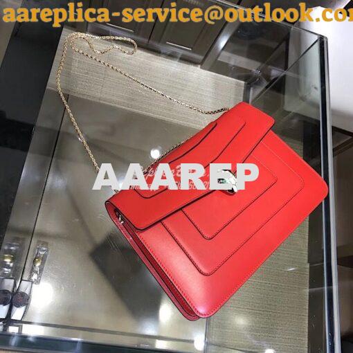 Replica Bvlgari Serpenti Forever Flap Cover Bag 284954 Red 3