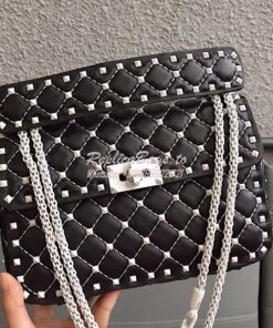 Replica Valentino Garavani Free Rockstud Spike Quilted Leather Chain B