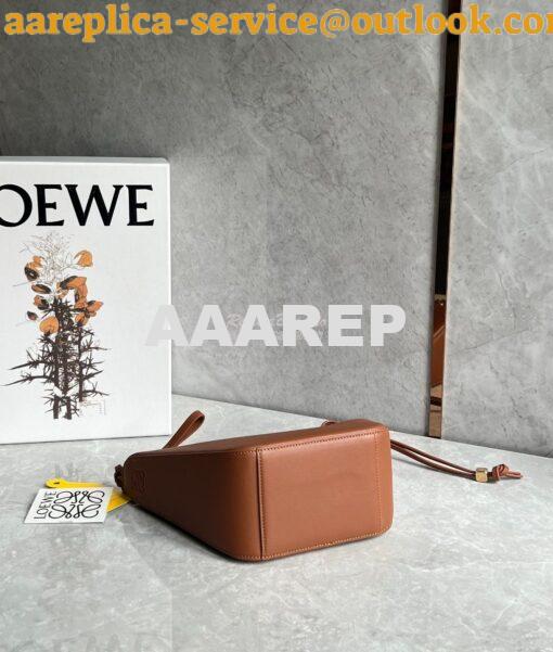 Replica Loewe Mini Hammock Hobo bag in classic calfskin A538G13 Tan 9