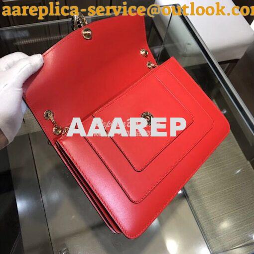 Replica Bvlgari Serpenti Forever Flap Cover Bag 284954 Red 8