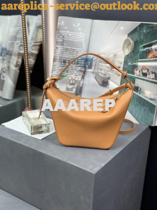 Replica Loewe Mini Hammock Hobo bag in classic calfskin A538G13 Warm D 4