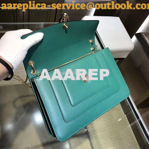 Replica Bvlgari Serpenti Forever Flap Cover Bag 284954 Green 6