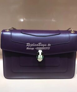 Replica Bvlgari Serpenti Forever Flap Cover Bag 284954 Wisteria Jade 2