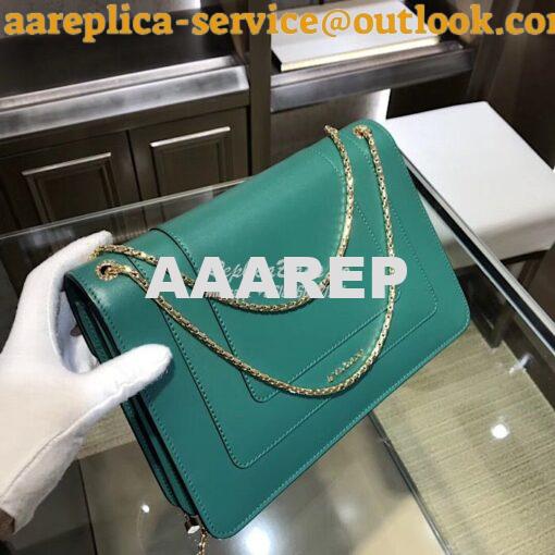 Replica Bvlgari Serpenti Forever Flap Cover Bag 284954 Green 7