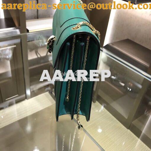 Replica Bvlgari Serpenti Forever Flap Cover Bag 284954 Green 8